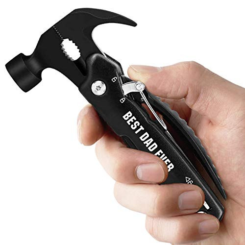 Gifts for Dad from Daughter Son  Unique Christmas Birthday Gift Ideas for Men Father Papa  All In One Multitool Mini Hammer 12 In 1 Camping Gear Survival Tool for Him