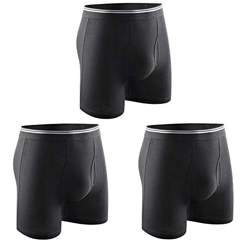 Men s Underwear Boxer Briefs 3 Pack Cotton Men s Boxer Briefs Black