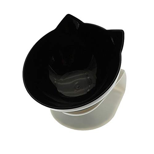 XINYI Non-Slip Double Cat Bowl Dog Bowl with Stand Pet Feeding Cat Water Bowl for Cats Food Pet Bowls for Dogs Feeder Product Supplies -Black Single- XINYI Non-Slip Double Cat Bowl Dog Bowl with Stand Pet Feeding Cat Water Bowl for Cats Food Pet Bowls for Dogs Feeder Product Supplies -Black Single-