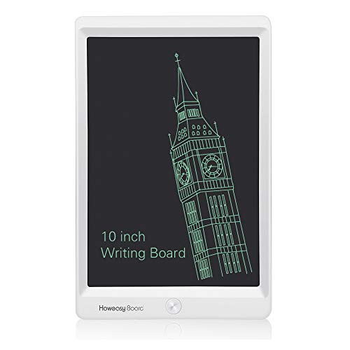Howeasy Board 10 Inch LCD Writing Tablet, Electronic Writing &Drawing Board Doodle Board, Handwriting Paper Drawing Tablet Gift for Kids and Adults at Home, School and Office (White)