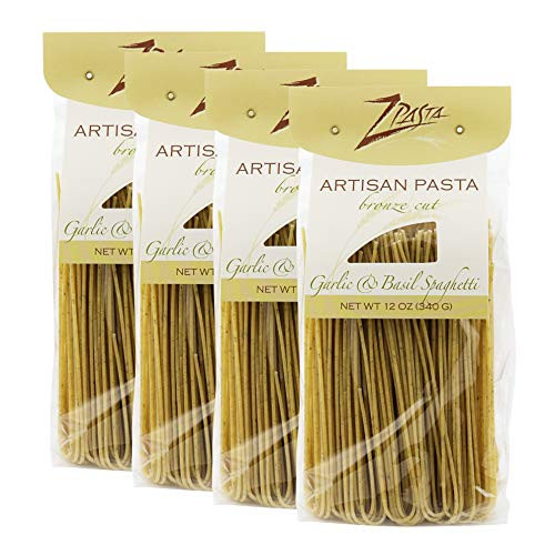 ZPasta Italian Blend Spaghetti - Bronze Cut Artisan Pasta 12 oz -4 Pack-