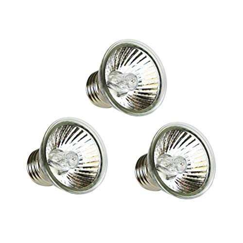 POPETPOP 3 Pcs 50W UVA Plus UVB 3.0 Full Spectrum Sun Lamp Sunbathe Heat Lamp Bulb Light for Lizard Reptile and Amphibian POPETPOP 3 Pcs 50W UVA Plus UVB 3.0 Full Spectrum Sun Lamp Sunbathe Heat Lamp Bulb Light for Lizard Reptile and Amphibian