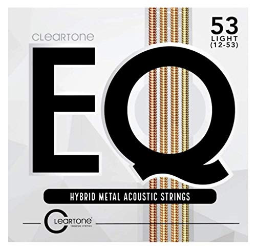 Cleartone EQ 7812 Hybrid Metal Acoustic Guitar Strings  Light  12-53