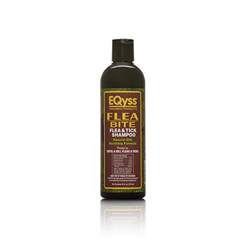 Eqyss Flea Bite Flea and Tick Pet Shampoo - Proven to Repel and Kill Fleas  and  Ticks. Natural Oils Smoothing Formula. Safe for Dogs  Puppies   and  Cats Over 12 Weeks Old. Made in The USA.