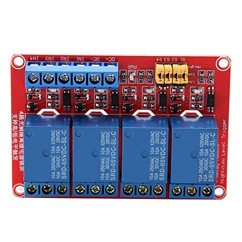 5V 12V 24V 4-Channel Relay Module? Optocoupler Relay Module Board High  and  Low Trigger For Arduino-5V-