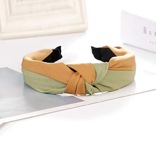 Women Fashion Headband Wide-Brimmed Knotted Hairband Patchwork Hair Head Hoop Simple Sweet Girls Headband Women Fashion Headband Wide-Brimmed Knotted Hairband Patchwork Hair Head Hoop Simple Sweet Girls Headband
