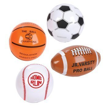 RIN 12 Mini Sports Ball Beach Ball Inflates 8 inch Baseball Basketball Football Soccer Inflatable Party Favors