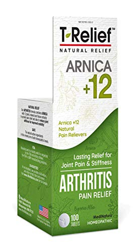 MediNatura T-Relief Arthritis Pain Relief with Arnica  Plus  12 Active Pain Relievers- 100 Tablets