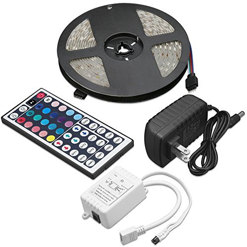 Schedar LED Strip Lights 5M RGB 5050 Waterproof Tape Lights Color Changing LED Strip Lights with 300 SMD 44 Key Remote for Home Lighting Kitchen Flexible Strip Lights -Multicolor- Schedar LED Strip Lights 5M RGB 5050 Waterproof Tape Lights Color Changing LED Strip Lights with 300 SMD 44 Key Remote for Home Lighting Kitchen Flexible Strip Lights -Multicolor-