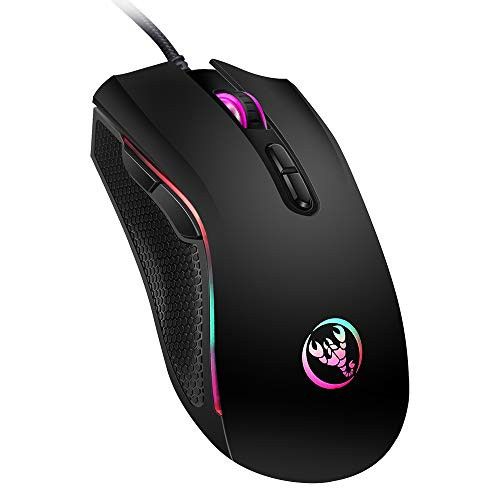 Leeofty A869 Wired Gaming Mouse 3200DPI 7 Buttons 7 Color LED Optical Computer Mouse Player Mice Gaming Mouse for Pro Gamer