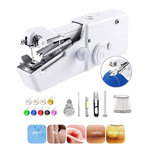 Portable Sewing Machine Mini Handy Sewing Machine Electric Handheld Sewing Machine Quick Handy Stitch Fabric Clothing Kids Cloth Pet Clothes DIY Home Travel Use Portable Sewing Machine Mini Handy Sewing Machine Electric Handheld Sewing Machine Quick Handy Stitch Fabric Clothing Kids Cloth Pet Clothes DIY Home Travel Use