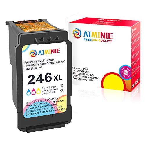 AIMINIE Remanufactured Ink Cartridge Replacement for Canon CL-246XL 246 XL CL246XL CL-244 to Use with Pixma MG3022 MG2522 TR4520 TR4522 MG2922 MG2920 TS202 MX492 MX490 iP2820 TS302 -Color  1-Pack-