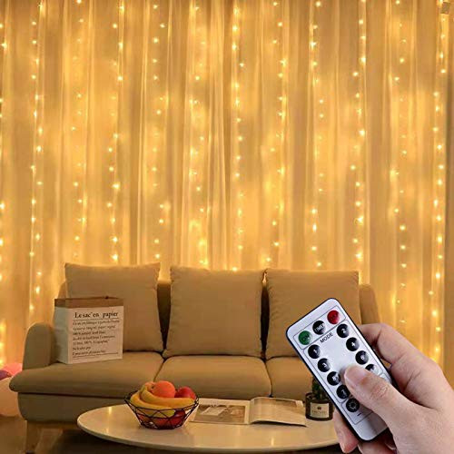 Valentines Day Curtain String Lights 300 LED 8 Lighting Modes Fairy Lights Window USB Powered Waterproof Copper Lights DIY for Christmas Bedroom Party Wedding Home Garden Wall Decorations?Warm? Valentines Day Curtain String Lights 300 LED 8 Lighting Modes Fairy Lights Window USB Powered Waterproof Copper Lights DIY for Christmas Bedroom Party Wedding Home Garden Wall Decorations?Warm?