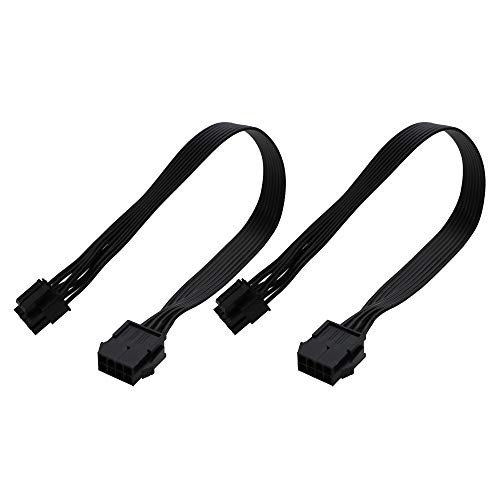 TAYCCEU 2-Pack ATX CPU 8 Pin Female to 8 Pin -4 Plus 4- Male Power Extension Cable for Motherboard CPU Power Supply PSUs  1 ft 30cm