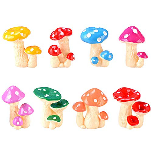 Miniature Mushroom Figurines 8 Pcs Fairy Garden Accessories Mushroom Cake Toppers Micro Landscape Garden Decoration Plant Flower Pots Ornaments Miniature Mushroom Figurines 8 Pcs Fairy Garden Accessories Mushroom Cake Toppers Micro Landscape Garden Decoration Plant Flower Pots Ornaments