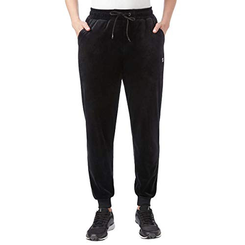 Fila Ladies  Velour Jogger Pant  Variety -Small  Black-