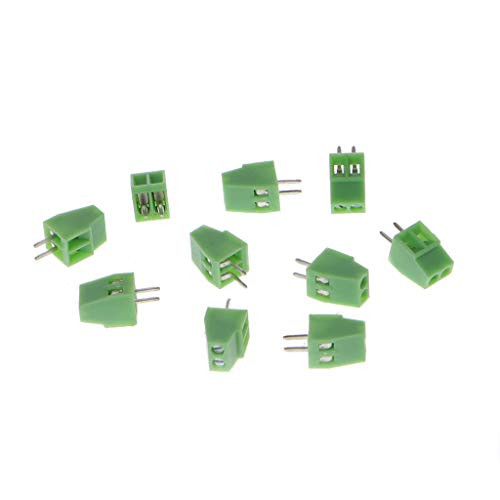 LGQing 10 Pcs 2Pin-10Pin Screw PCB Mounted Terminal Blocks Connector 2.54mm Pitch