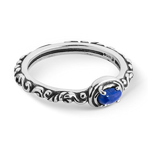 Carolyn Pollack Sterling Silver Blue Lapis Gemstone Single Oval Stone Ring Size 9