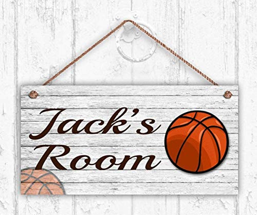 LPLED Gift Custom Personalized Basketball Sign 8x12 Rustic Sports Name Room Sign Door Plaque Sign Wall Hanging Decorations Wall Art -ROOM3-