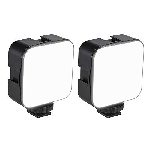 Andoer 49 LED Camera Light  Dimmable Camera Fill Light 5W  Mini Video Light with Cold Shoe Mount Adapter for Photo Video  Pack of 2pcs