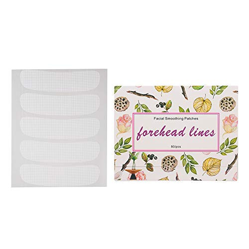 homese Facial Patches Forehead Wrinkle Remover Pads 80PCS Forehead Wrinkle Patches Anti Wrinkle Treatment Reusable  and  Adhesive Smoothing Wrinkle Patches for Face Forehead wrinkle remover pads
