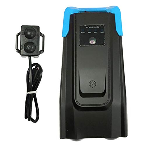freneci Bike Light Set USB Rechargeable Bicycle Headlight and Horn Waterproof 6 Modes LED Front Light Super Bright Flashlight Torch for Road Mountain Cycling - 2000mAH Blue freneci Bike Light Set USB Rechargeable Bicycle Headlight and Horn Waterproof 6 Modes LED Front Light Super Bright Flashlight Torch for Road Mountain Cycling - 2000mAH Blue