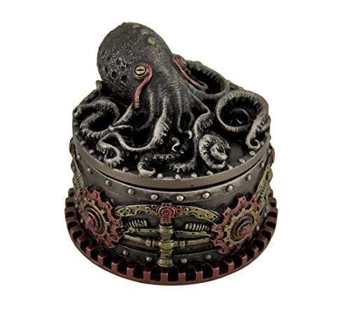 Resin Decorative Boxes Decorative Bronze Finish Steampunk Octopus Trinket Box 4 X 3.5 X 4 Inches Bronze Resin Decorative Boxes Decorative Bronze Finish Steampunk Octopus Trinket Box 4 X 3.5 X 4 Inches Bronze