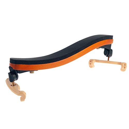 LoveinDIY Wooden Violin Shoulder Rest with Height Adjustable Feet for 4 4 3 4 Violin