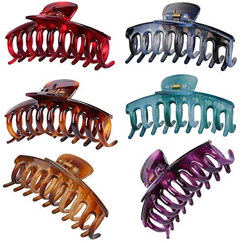 WQHSL Big Hair Claw Clips Plastic Nonslip Large Claw Clip for Women and Girls Thin Hair Strong Hold Hair Clips for Thick Hair WQHSL Big Hair Claw Clips Plastic Nonslip Large Claw Clip for Women and Girls Thin Hair Strong Hold Hair Clips for Thick Hair