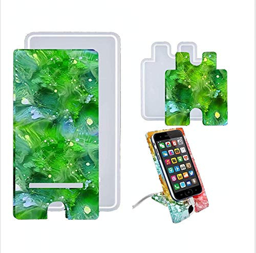 Mobile Phone Stand Resin Mold Cell Phone Holder Silicone Epoxy Casting Moulds for DIY Portable Craft Cell Phone Tablet PC Bracket