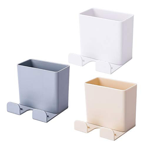 GZQ Phone Holder Wall Mounted  Remote Control Storage Box Wall-Mounted Mobile Phone Holder Media Organizer Box with Hook