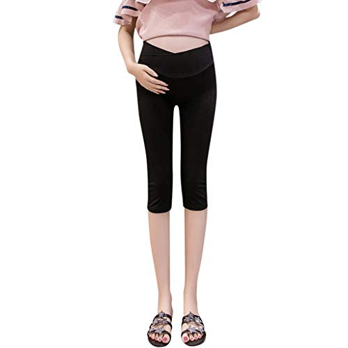 Womens Maternity Activewear Pregnancy Over The Belly Active Lounge Comfy Capri Yoga Pants Black Womens Maternity Activewear Pregnancy Over The Belly Active Lounge Comfy Capri Yoga Pants Black