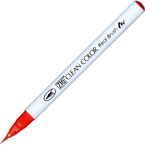Kuretake ZIG Clean Color Real Brush Pen  Red Ink