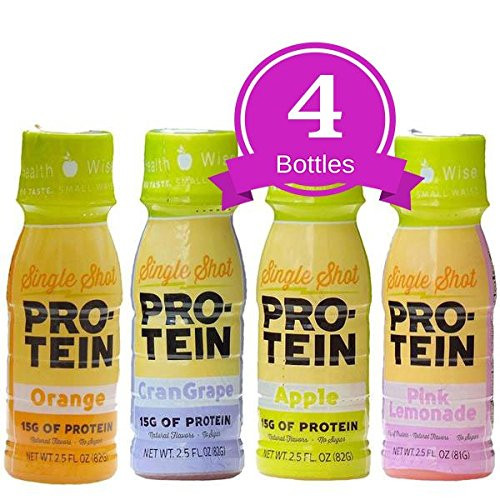 NutriWise - High Protein Diet Shots - Variety Pack - Low Calorie  Fat Free  Cholesterol Free  Sugar Free - 4 Pack   2.5oz