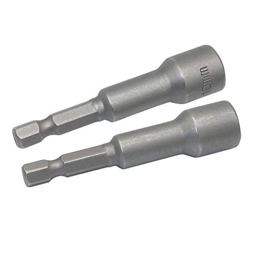 Hex Shank Magnetic Nut Driver Power Screw Drill Bits Socket Wrench Tools 2Pcs -10mm-