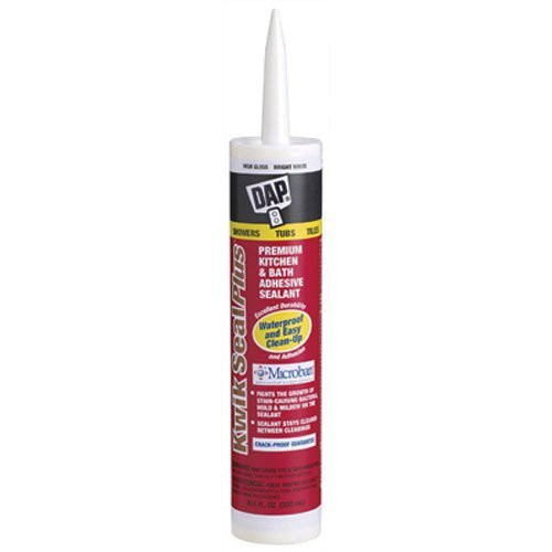 Dap 18510 White Dap Kwik Seal Plus Premium Kitchen and Bath Adhesive Caulk 10.1-Ounce by DAP