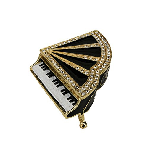 Black Piano Keepsake Box Swarovski Crystals Jewelry Trinket Pill Box Figurine Collectible... Black Piano Keepsake Box Swarovski Crystals Jewelry Trinket Pill Box Figurine Collectible...