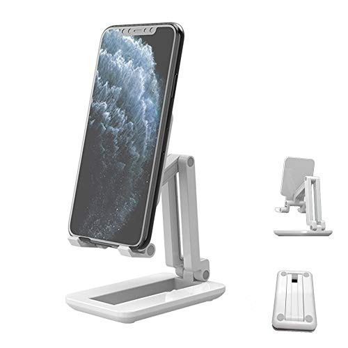 Cell Phone Stand  Adjustable Angle Height Cell Phone Stand for Desk  Fully Foldable Cell Phone Holder  Tablet Stand  Case Friendly Compatible with All Mobile Phones iPhone Switch iPad Tablet