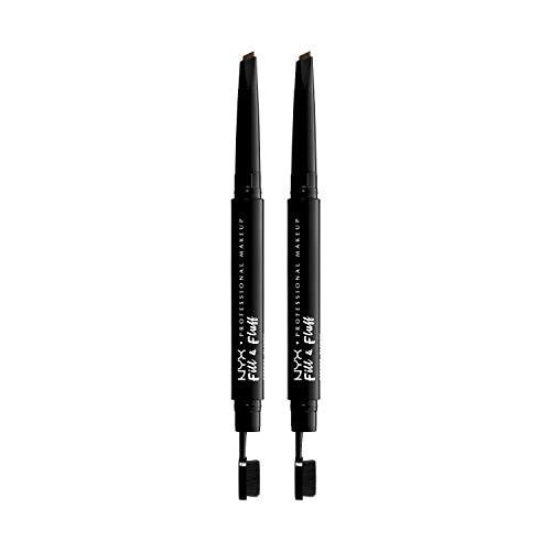 NYX PROFESSIONAL MAKEUP Fill and Fluff Eyebrow Pomade Pencil - Ash Brown  Pack Of 2