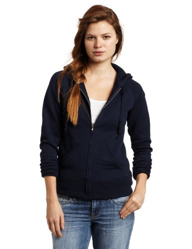 Soffe MJ Juniors Rugby Fleece Zip Hoodie  Navy  Small