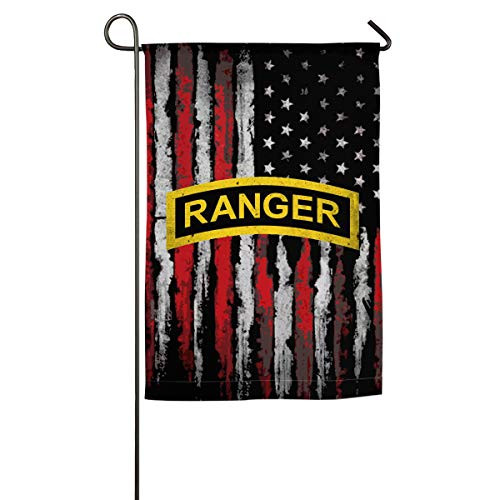 JANLAGEJR-FLAG US Army - Ranger Tab Patch Decal Garden Flags 18 X 12 Inch Holiday Outdoor Yard Flags