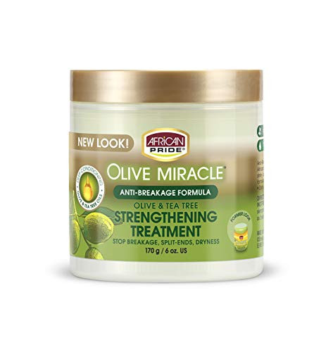 African Pride Olive Miracle Anti-Breakage Formula  6 oz -170 g- -Bundle of 4-