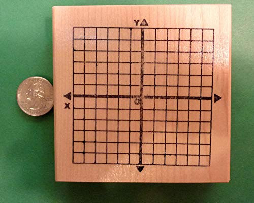 Quality Custom Rubber Stamps X-Y Axis Math Rubber Stamp  Wood Mounted Carved Wooden Stamps
