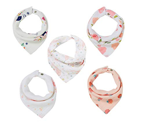 Angel Dear Muslin Bandana Bib -5 Packs Bibs -Girls-