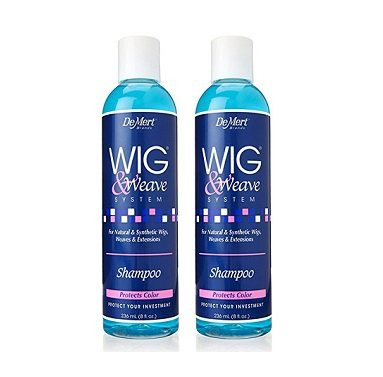 DeMert Wig  and  Weave System Shampoo for Natural and Synthetic Hair 8 oz -Pack of 2-