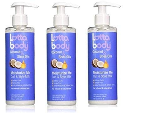 Lottabody Coconut  and  Shea Oils Moisturize Me Curl  and  Style Milk 8oz -pack of 3-