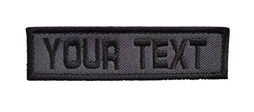 Masterpatch Customizable Text 1x3 Patch w Hook Fastener Morale Patch -Gray-