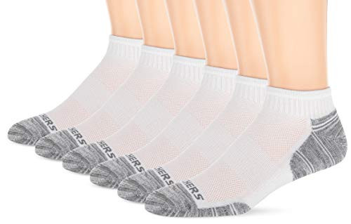 Skechers Sport - Mens S112090-117 6 Pack Cushioned Quarter Crew Socks  White Grey Shoe Size 6-12