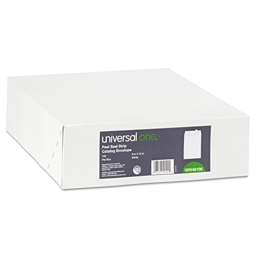 UNV40100 Pull amp  Seal Catalog Envelope  9 x 12  White  100 Box