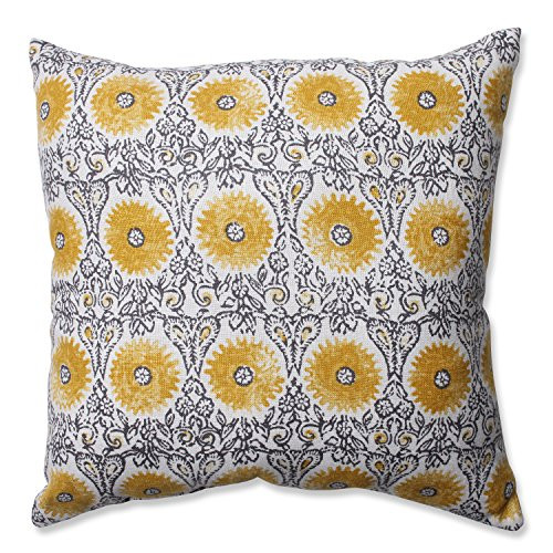 Pillow Perfect Riya Yellow Throw Pillow, 16.5-Inch